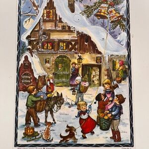 Vintage paper Holiday Advent Calendar